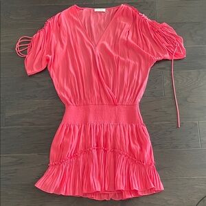 Ramy Brook Vibrant Pink Ruched Blouse